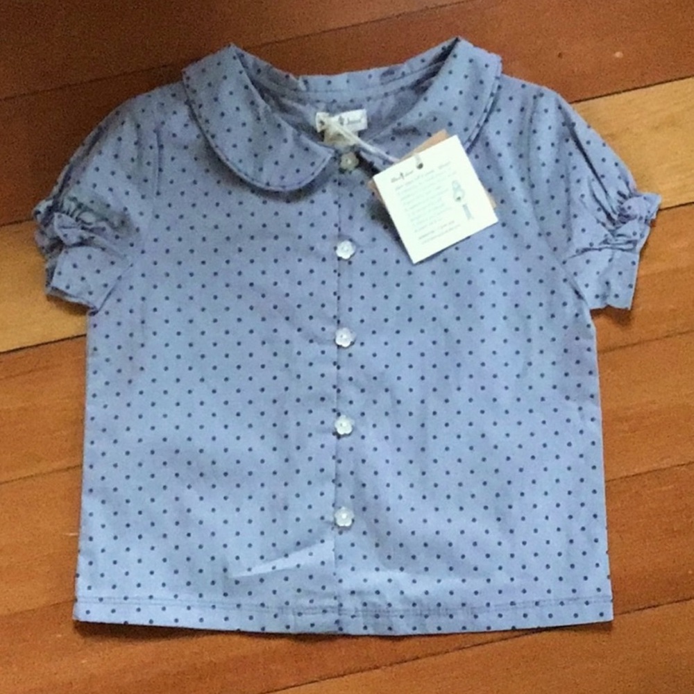 Olive Juice Button Up Shirt With Peter Pan Collar